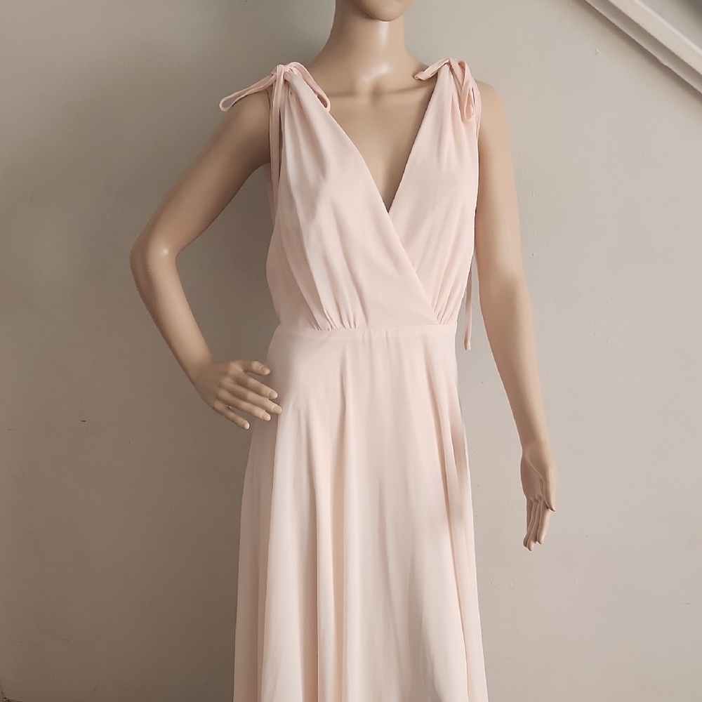 Lulu's Blush Satin Dress